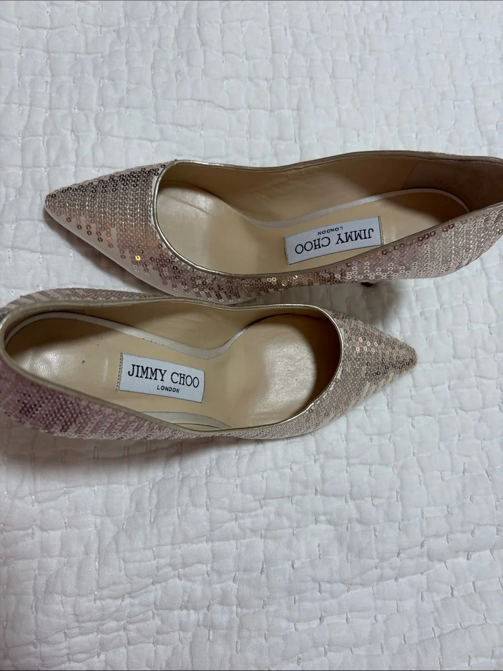 Jimmy Choo Rose Sequin Pointed-Toe Pumps